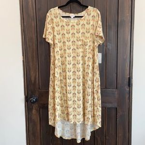 LuLaRoe High Low Dress in Yellow and Red